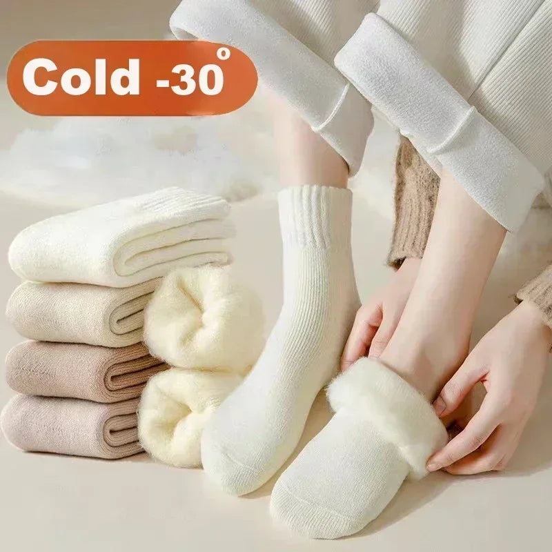 3 Pairs of Womens Wool Winter Socks